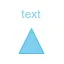 Shape triangleup WithText